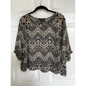 About a Girl Los Angeles 90s Style Cropped Printed Top Size M